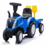 Sun Baby New Holland traktor, bébitaxi - pótkocsival - kék